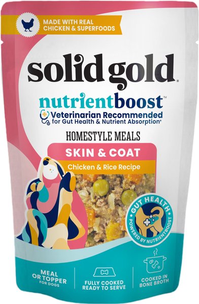 SOLID GOLD Homestyle Meal Gut Health Chicken Dog Food Topper, 9-oz ...