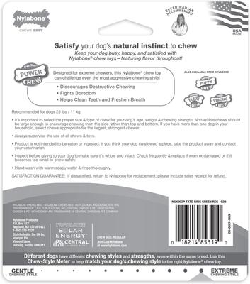 Show full view: Nylabone Christmas Holiday Power Chew Textured Ring Dog Toy, Green, Small/Regular slide 8 of 9