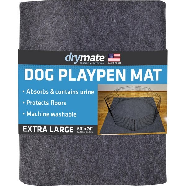 Drymate Cool Dog Dog Bowl Place Mat, Grey, Small