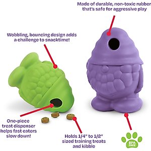 Brightkins Gnome Tough & Tumble Treat Dispenser Dog Toy, Large, Purple