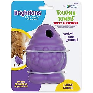 Brightkins Gnome Tough & Tumble Treat Dispenser Dog Toy, Large, Purple