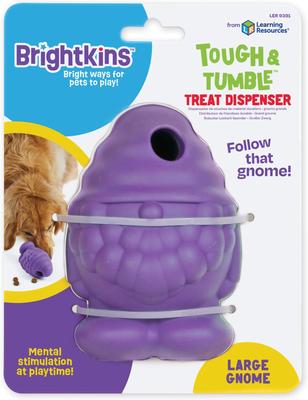Show full view: Brightkins Gnome Tough & Tumble Treat Dispenser Dog Toy, Large, Purple slide 6 of 8