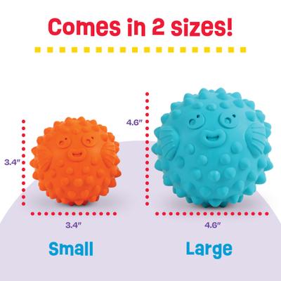 Show full view: Brightkins Pufferfish Tough & Tumble Treat Dispenser Dog Toy, Large, Blue slide 3 of 9