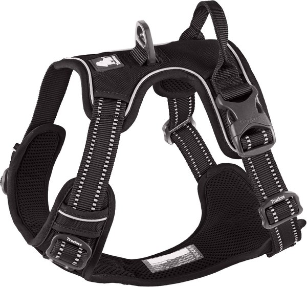 Chai's Choice Premium Outdoor Adventure 3M Polyester Reflective Front Clip Dog Harness, Black, Medium: 22 to 27-in chest slide 1 of 11