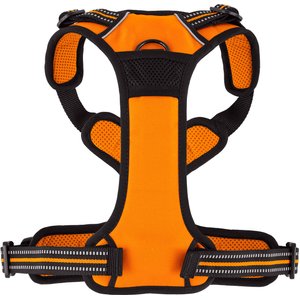 Chai's Choice Premium Outdoor Adventure 3M Polyester Reflective Front Clip Dog Harness, Orange, Large: 27 to 32-in chest