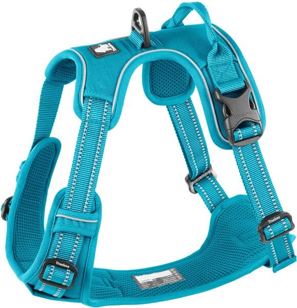 Chai's Choice Premium Outdoor Adventure 3M Polyester Reflective Front Clip Dog Harness, Teal Blue, Large: 27 to 32-in chest slide 1 of 11