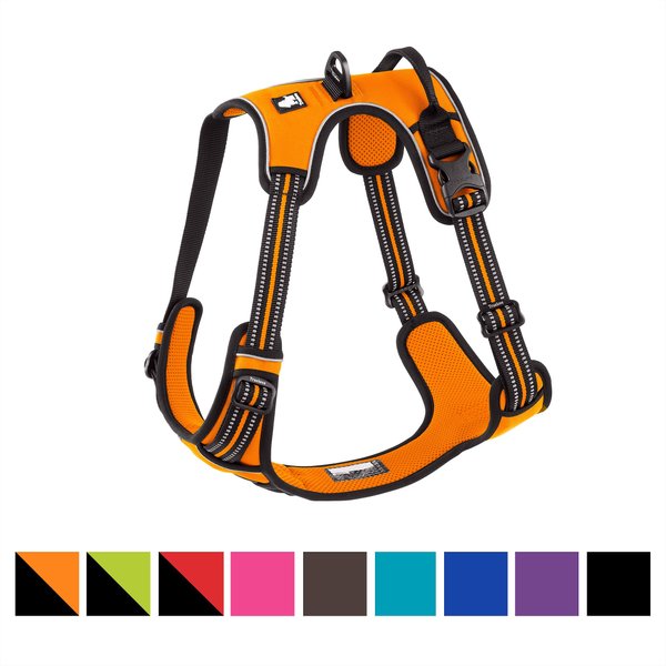 Chai's Choice Premium Outdoor Adventure 3M Polyester Reflective Front Clip Dog Harness, Orange, X-Large: 32 to 42-in chest slide 1 of 11