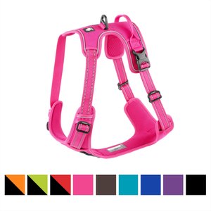 Chai's Choice Premium Outdoor Adventure 3M Polyester Reflective Front Clip Dog Harness, Fuchsia, X-Large: 32 to 42-in chest