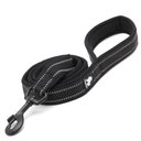Chai's Choice Premium Outdoor Adventure Padded 3M Polyester Reflective Dog Leash, Black, 3.6-ft long, 4/5-in wide