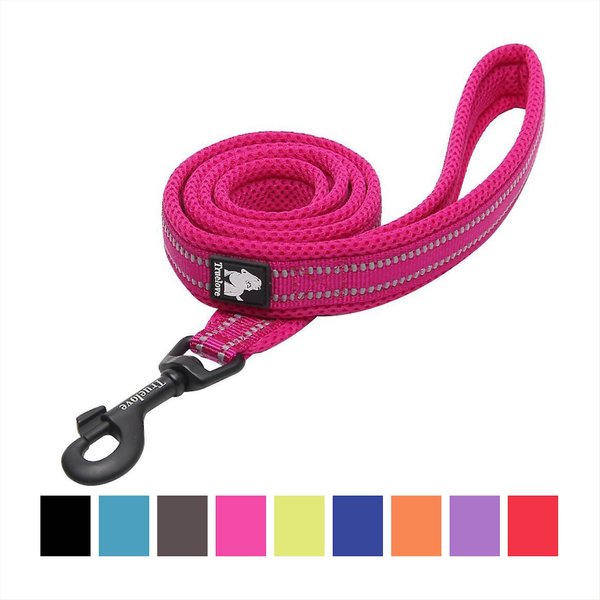 Chai's Choice Premium Outdoor Adventure Padded 3M Polyester Reflective Dog Leash, Fuchsia, 6.5-ft long, 4/5-in wide slide 1 of 5