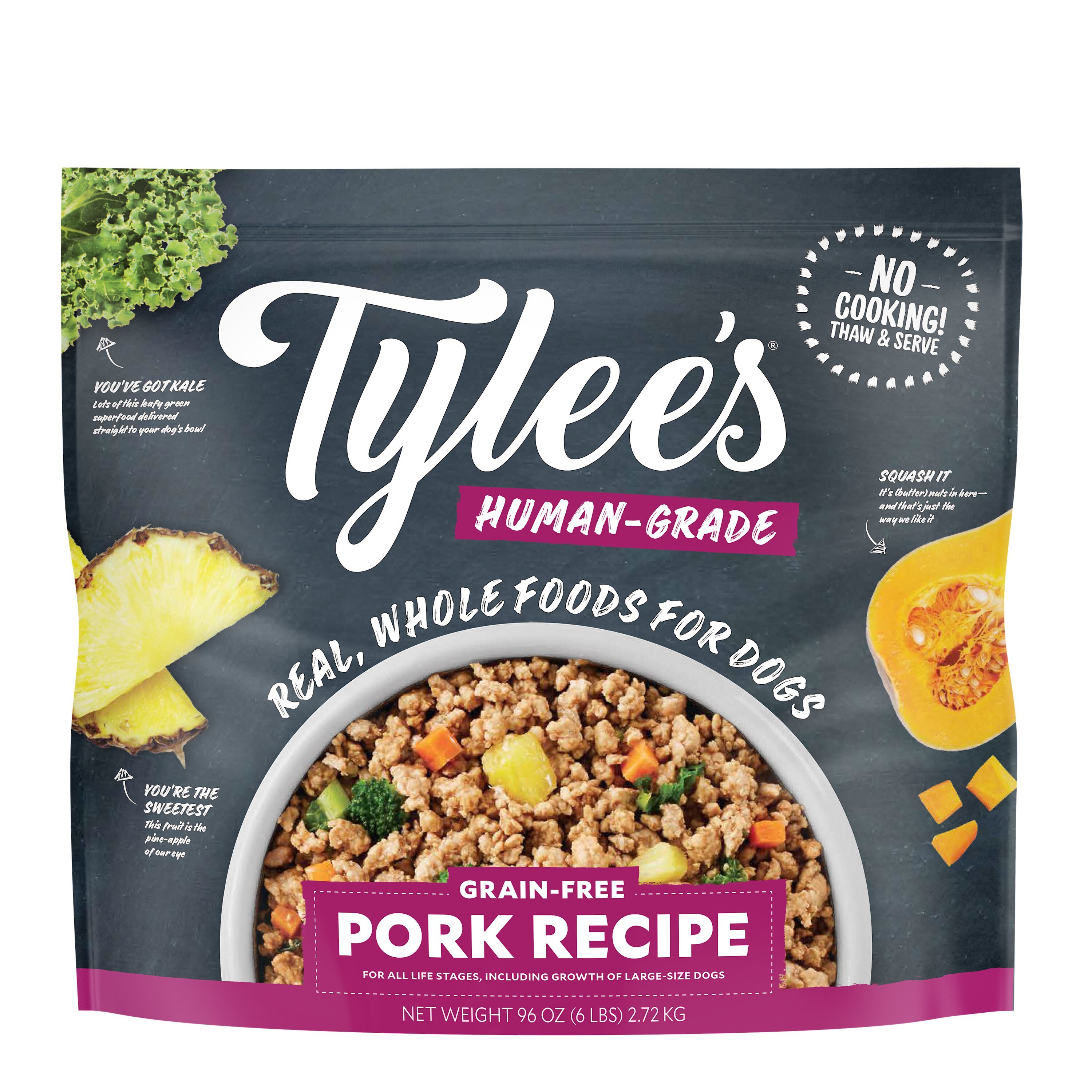 TYLEE'S HumanGrade Pork Recipe Frozen Dog Food Customer Questions