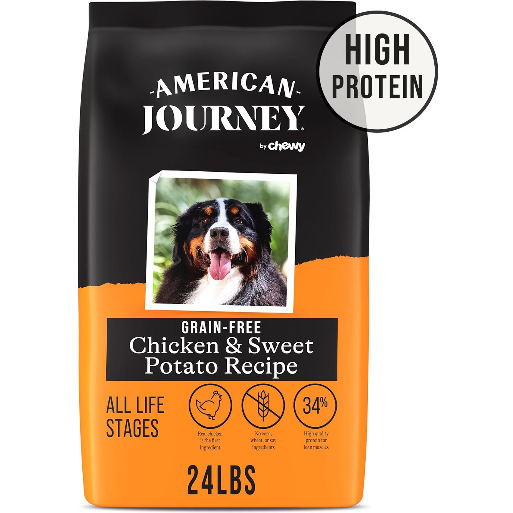 AMERICAN JOURNEY Grain Free Chicken Sweet Potato Recipe Dry Dog Food 12 lb bag Chewy