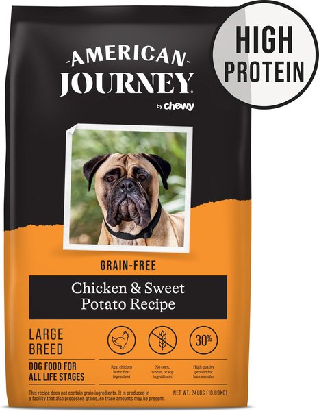 American Journey Grain Free Large Breed Adult Chicken Sweet Potato Recipe Dry Dog Food 24 lb bag