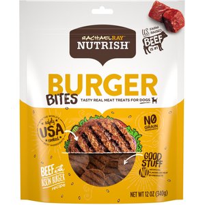 Rachael Ray Nutrish Burger Bites Beef with Bison Dog Treats, 12-oz bag