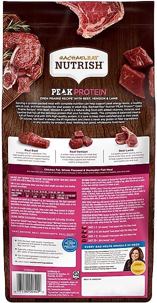 rachael ray peak dog food feeding instructions