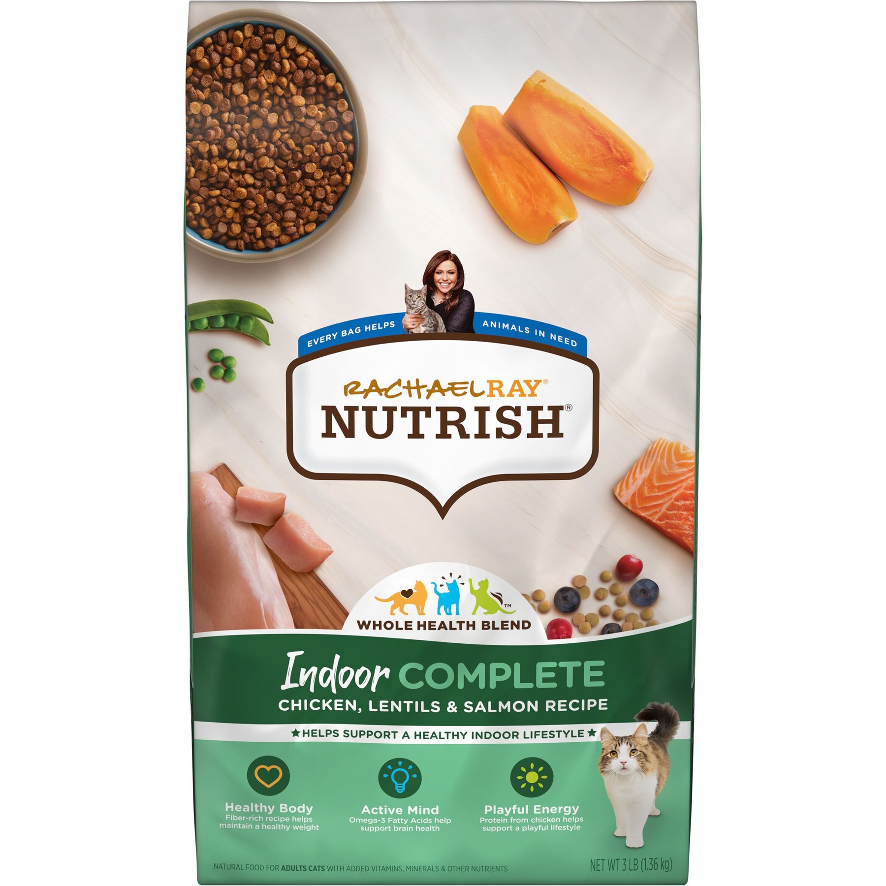 Rachael Ray Nutrish Indoor Complete Chicken With Lentils & Salmon 