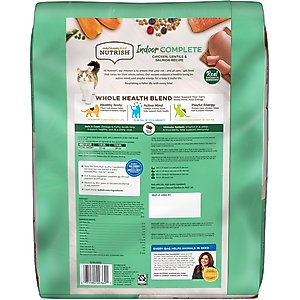 Rachael Ray Nutrish Indoor Complete Chicken with Lentils & Salmon Recipe Natural Dry Cat Food, 14-lb bag