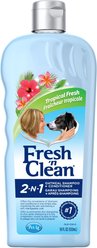 PetAg Fresh 'N Clean Tropical Fresh 2-in-1 Oatmeal Dog Shampoo & Conditioner, 18-oz bottle