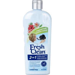 PetAg Fresh 'N Clean Tropical Fresh 2-in-1 Oatmeal Dog Shampoo & Conditioner, 18-oz bottle