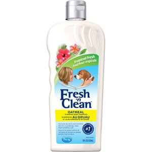 PetAg Fresh 'n Clean Oatmeal 'n Baking Soda Dog Shampoo, Tropical Fresh Scent, 18-fl oz bottle