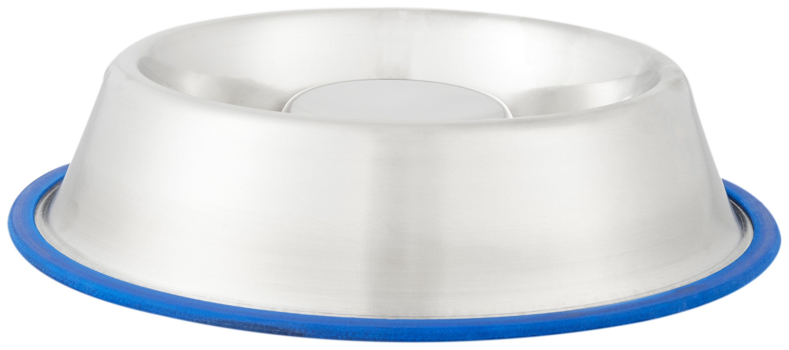 Indipets Stainless Steel Slow Pet Bowl with Silicon Ring