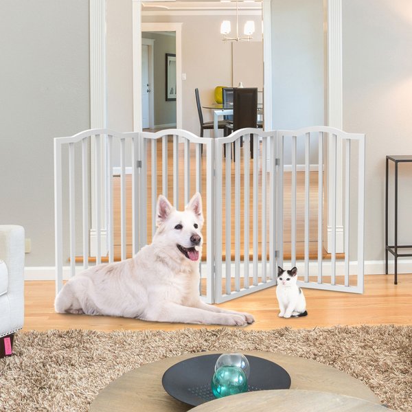 ETNA Wooden Scroll Design Dog Gate - Chewy.com