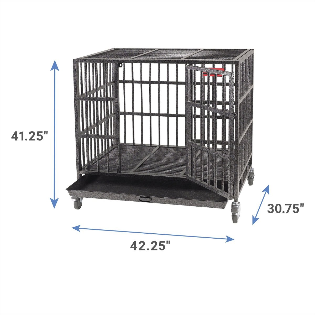 PROSELECT Empire Single Door Steel Dog Crate, 41.25in