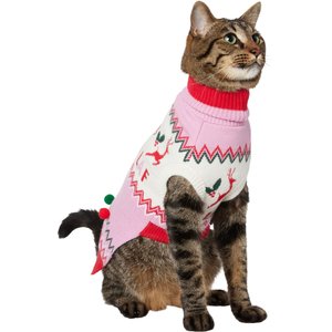 Frisco Fa La La 3D Dog & Cat Turtleneck Sweater, X-Small