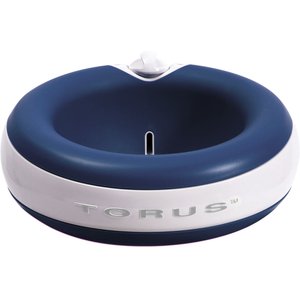 Torus Filtered Dog & Cat Water Bowl, Blue, 68-oz