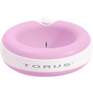 Torus Filtered Dog & Cat Water Bowl, Pink, 68-oz