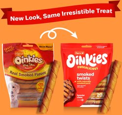 Hartz Oinkies Porkalicious 5" Smoked Flavored Natural Chew Dog Treats, 20 count slide 2 of 9