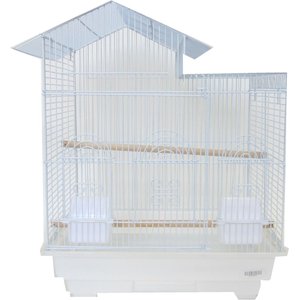 YML Villa Top Small Bird Cage, 18 x 14 x 23-in, Medium, White - Chewy.com