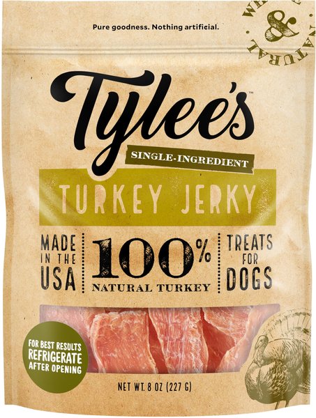 Tylee's Turkey Jerky Dog Treats, 8-oz bag slide 1 of 4