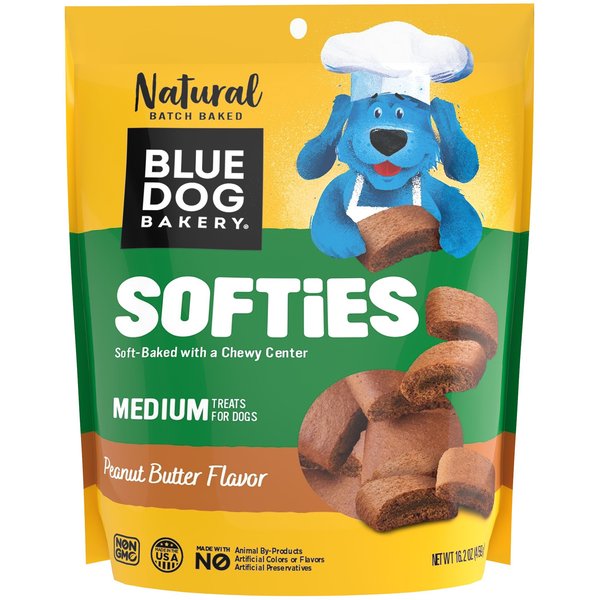 BLUE DOG BAKERY Softies Peanut Butter Dog Treats, 16.2oz box