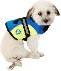 Paws Aboard Blue & Yellow Neoprene Dog Life Jacket, XX-Small