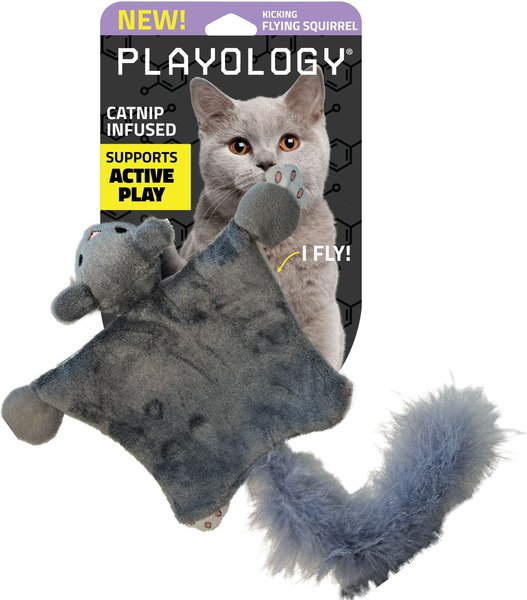 PLAYOLOGY Flying Squirrel Launcher Cat Toy with Catnip - Chewy.com