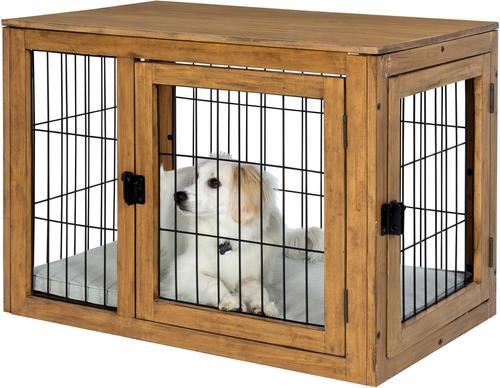 Show full view: Pet Adobe Furniture-Style Dog Crate, Natural, Medium slide 2 of 6