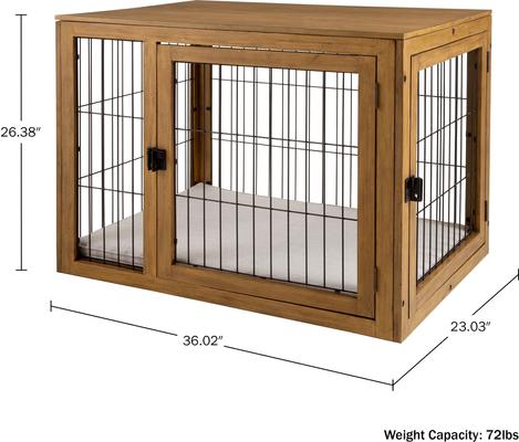 Show full view: Pet Adobe Furniture-Style Dog Crate, Natural, Medium slide 3 of 6