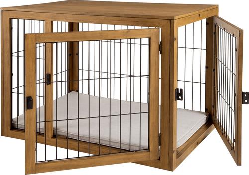 Show full view: Pet Adobe Furniture-Style Dog Crate, Natural, Medium slide 4 of 6