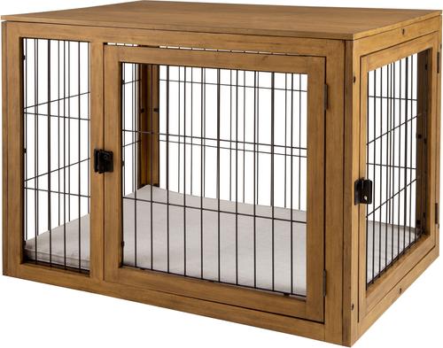Show full view: Pet Adobe Furniture-Style Dog Crate, Natural, Medium slide 5 of 6