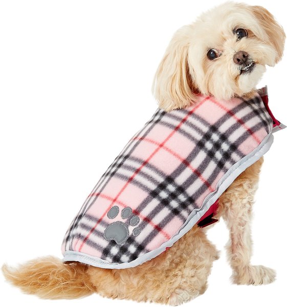 ZACK & ZOEY Reversible Nor'easter Dog Blanket Coat, Pink, XSmall