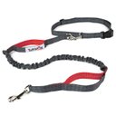 Tuff Mutt Hands-Free Bungee Leash, Gray & Coral