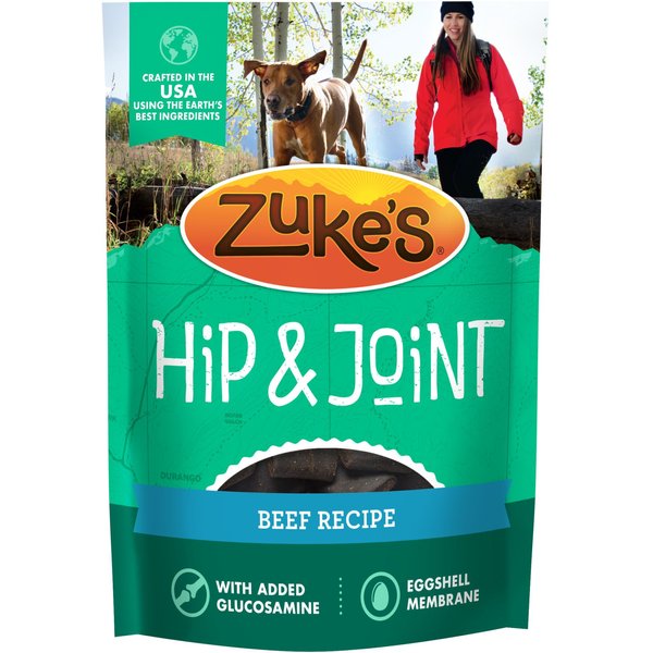 Zuke's Hip & Joint Natural Bag of Treats with Hip & Joint Support Beef Recipe Soft & Chewy Dog Treats