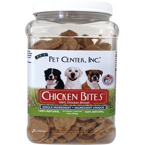 Pet Center Chicken Bites High Protein Dog Treats, 16-oz tub