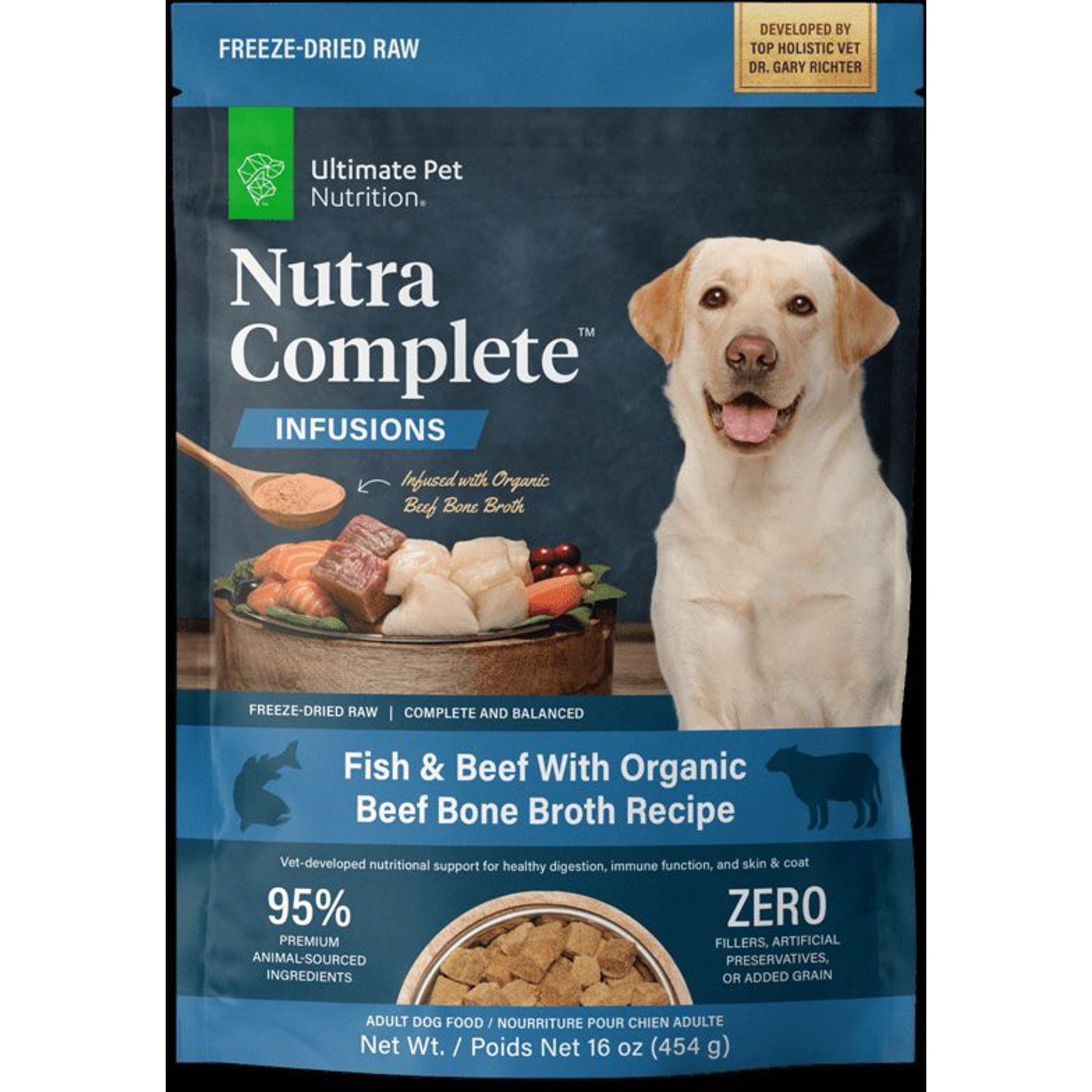 ULTIMATE PET NUTRITION Nutra Complete Plus Bone Broth Fish Beef