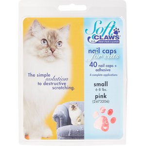 Soft Claws Cat Nail Caps, 40 count, Small, Pink