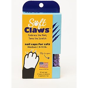 Soft Claws Cat Nail Caps, 40 count, Medium, Purple
