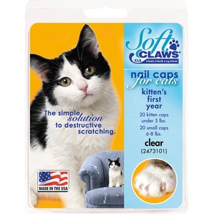 Kitty Caps Nail Caps: Pure White and Coral Red, 40 Count