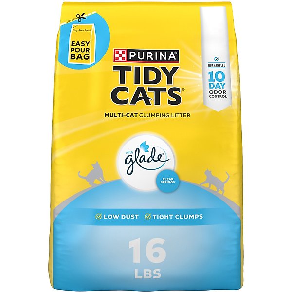 Tidy cats glade clear springs scented clumping cat litter 16 lb bag