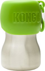 KONG H2O Stainless Steel Dog Water Bottle, Green, 9.5-oz